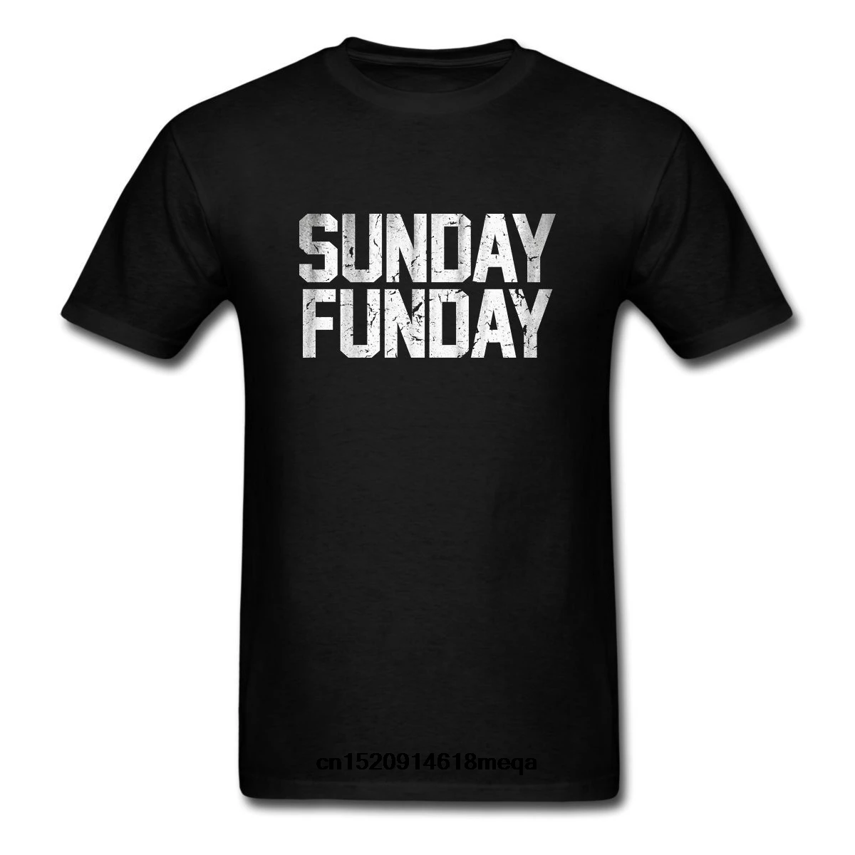 Фото Футболка HUENS принт Sunday FunDay винтажная типография мужская хлопковая графическая
