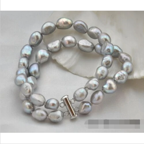 2strands 8" 11mm baroque gray freshwater pearl bracelet Noble style Natural Fine jewe Fast (D) SHIPPING
2strands 8" 11mm baroque gray freshwater pearl bracelet Noble style Natural Fine jewe Fast (D) SHIPPING