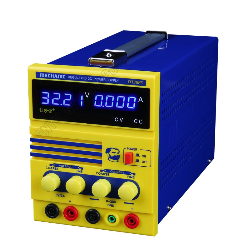 MECHANIC DT30P5 DC regulated power supply Power 4 bit digital display Adjustable 0-30V 0-5A Laboratory Test Power Supply
MECHANIC DT30P5 DC regulated power supply Power 4 bit digital display Adjustable 0-30V 0-5A Laboratory Test Power Supply