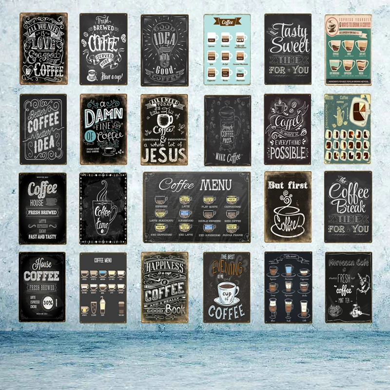 House Coffee Menu For Bar Pub Cafe Decoration Espresso Tea Wall Stickers Vintage Home Kitchen Decor Signs Metal Poster YD028
House Coffee Menu For Bar Pub Cafe Decoration Espresso Tea Wall Stickers Vintage Home Kitchen Decor Signs Metal Poster YD028