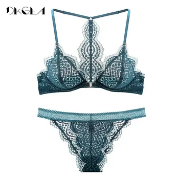 New Arrivals Front Closure Bra Transparent Embroidery Lace Underwear Women Ultrathin Sexy Lingerie Set Green Bra And Panty Set
New Arrivals Front Closure Bra Transparent Embroidery Lace Underwear Women Ultrathin Sexy Lingerie Set Green Bra And Panty Set