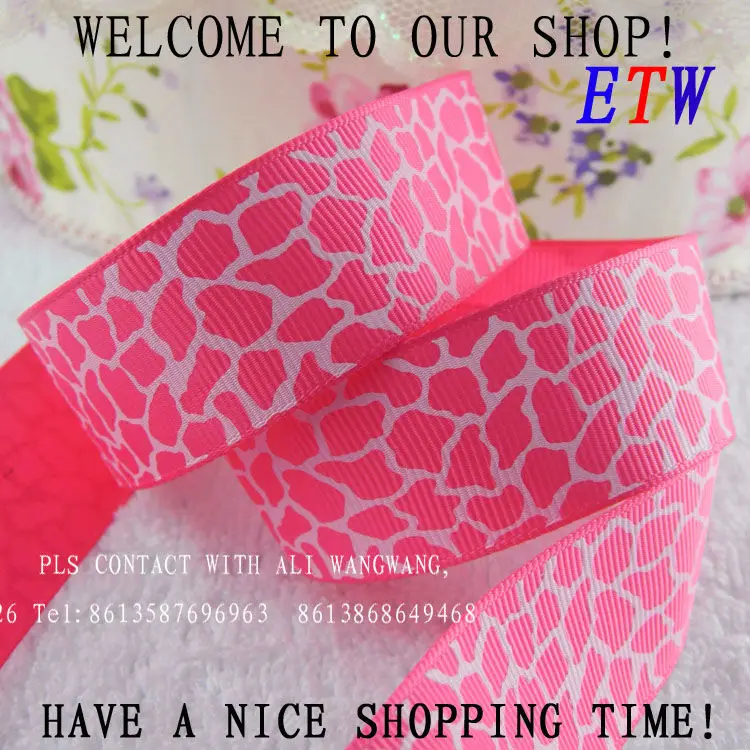 Free shipping 1''(25mm) 20 yards New Arrival High Qulity Polyester Grosgrain Ribbon Hot Pink Leopard ribbon animal printed
Free shipping 1''(25mm) 20 yards New Arrival High Qulity Polyester Grosgrain Ribbon Hot Pink Leopard ribbon animal printed