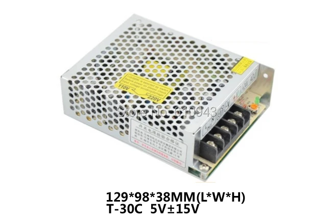 T-30CFree Shipping60W MINI triple Output Switching power supply Output Voltage 5V 15V -15V AC-DC T-30C
T-30CFree Shipping60W MINI triple Output Switching power supply Output Voltage 5V 15V -15V AC-DC T-30C