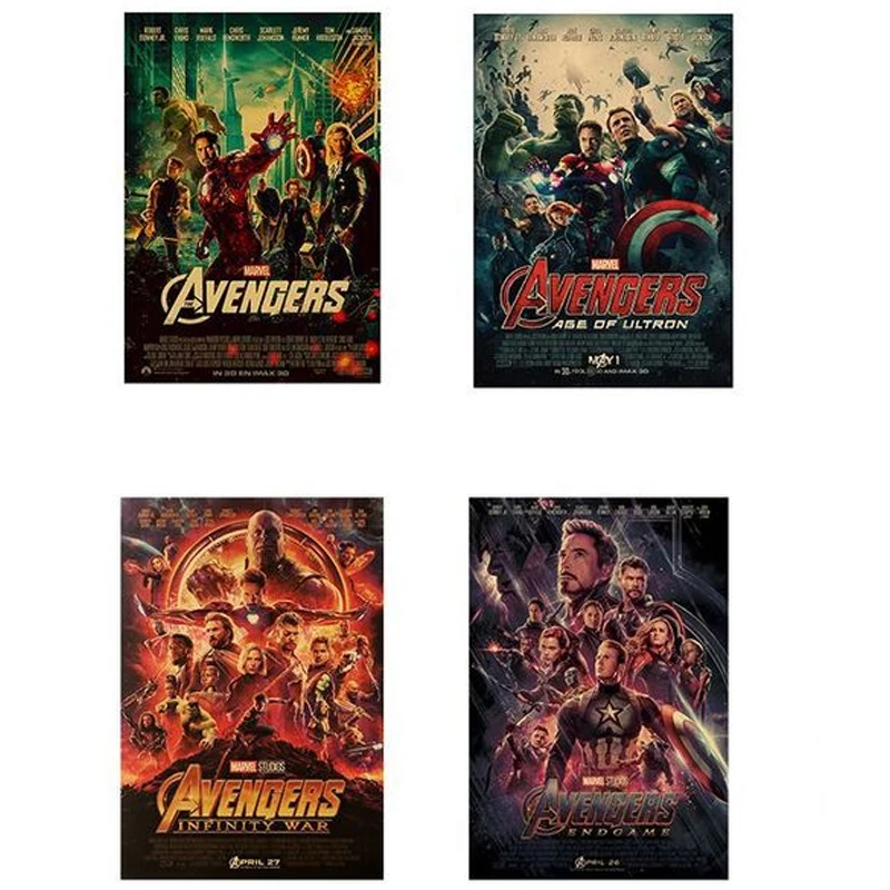 1PCS Movie poster The Avengers 1#2#3#4# Kraft paper retro poster Home bedroom bar cafe restaurant stylish decorative painting
1PCS Movie poster The Avengers 1#2#3#4# Kraft paper retro poster Home bedroom bar cafe restaurant stylish decorative painting