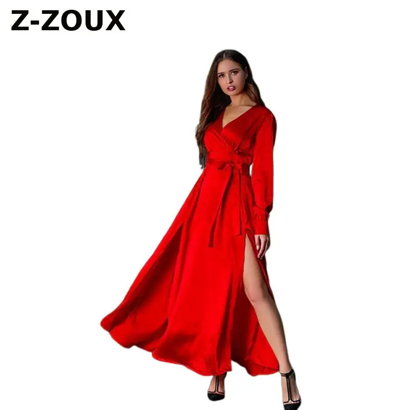 Z-ZOUX Women Dress Bohemia Maxi Dress V Neck Long Sleeve Female Dress Bandage High Waist Split Sexy Dresses Plus Size XXL New
Z-ZOUX Women Dress Bohemia Maxi Dress V Neck Long Sleeve Female Dress Bandage High Waist Split Sexy Dresses Plus Size XXL New