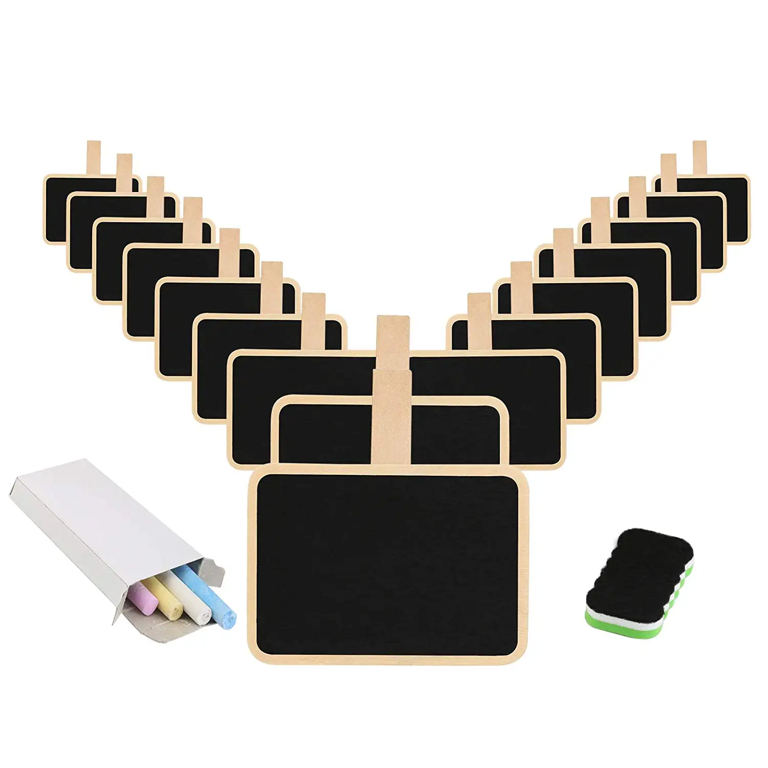 METABLE 20 pcs Mini Chalkboard, Blackboard With Stands for Party Wedding Table Number Message Board Signs.
METABLE 20 pcs Mini Chalkboard, Blackboard With Stands for Party Wedding Table Number Message Board Signs.