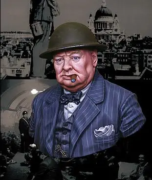 1/10 Resin Bust Winston Churchill Not Assembled Uncolored