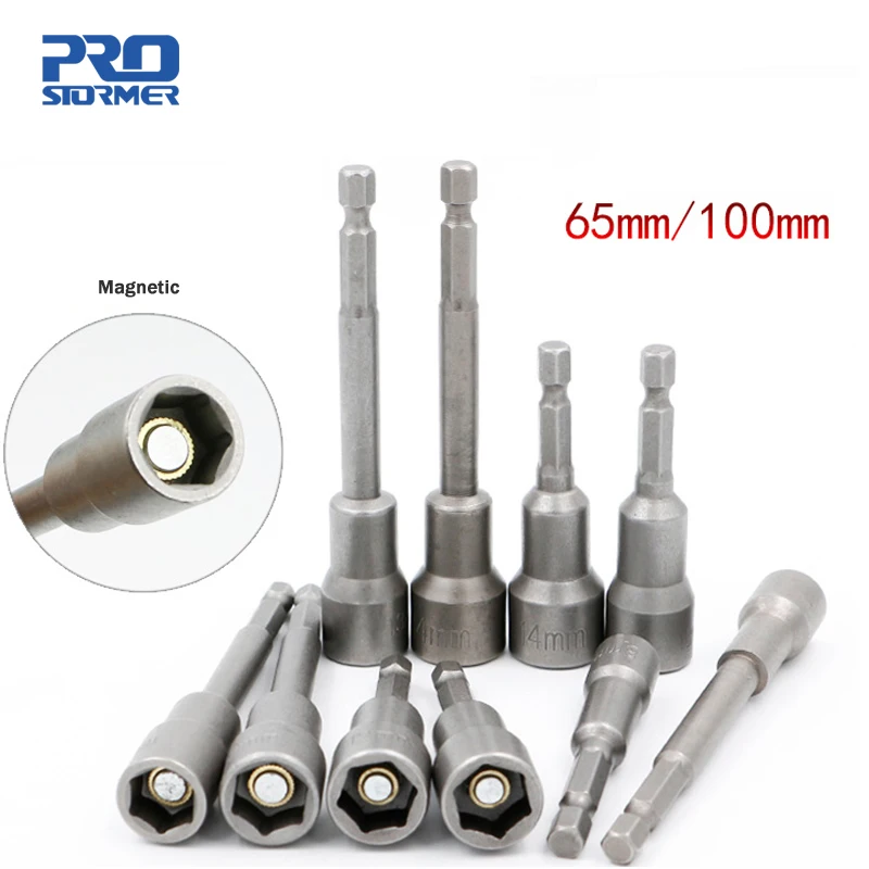 PROSTORMER 1/4' Magnetic Hex Wrench Socket Adapter 65MM/100MM High Torx Electric Drill Sockets drill Bit Power tool accessories
PROSTORMER 1/4' Magnetic Hex Wrench Socket Adapter 65MM/100MM High Torx Electric Drill Sockets drill Bit Power tool accessories