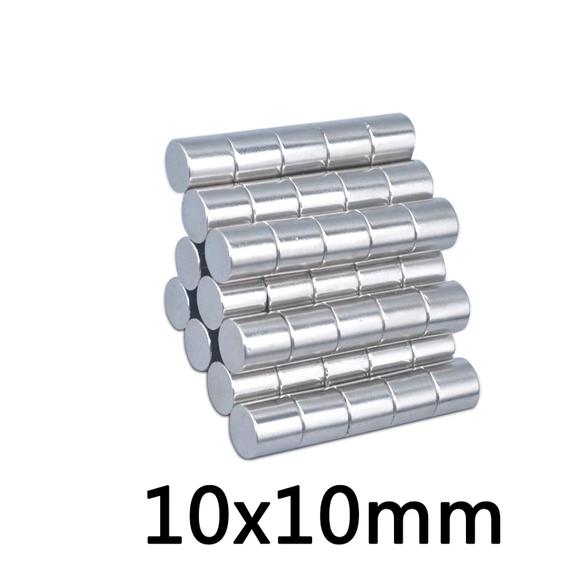 10pcs Neodymium magnet 10x10 Rare Earth small Strong Round permanent 10*10 mm fridge Electromagnet NdFeB nickle magnetic
10pcs Neodymium magnet 10x10 Rare Earth small Strong Round permanent 10*10 mm fridge Electromagnet NdFeB nickle magnetic