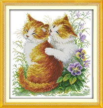 Lovely Kissing cats Printed on Canvas DMC Counted Chinese Cross Stitch Kits printed Cross-stitch set Embroidery Needlework
Lovely Kissing cats Printed on Canvas DMC Counted Chinese Cross Stitch Kits printed Cross-stitch set Embroidery Needlework