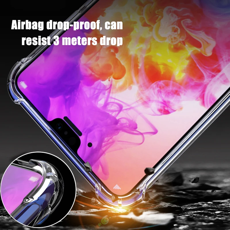 Airbag Anti-Knock Soft Silicone Case for Huawei P30 Pro Transparent TPU Cover for Huawei P30 lite P30 Shockproof Coque Cade
Airbag Anti-Knock Soft Silicone Case for Huawei P30 Pro Transparent TPU Cover for Huawei P30 lite P30 Shockproof Coque Cade
