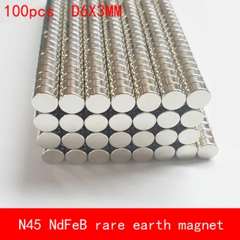 100PCS D6*3mm N45 round Strong NdFeB rare earth permanent magnet plating Nickel Diameter 6X3MM
100PCS D6*3mm N45 round Strong NdFeB rare earth permanent magnet plating Nickel Diameter 6X3MM