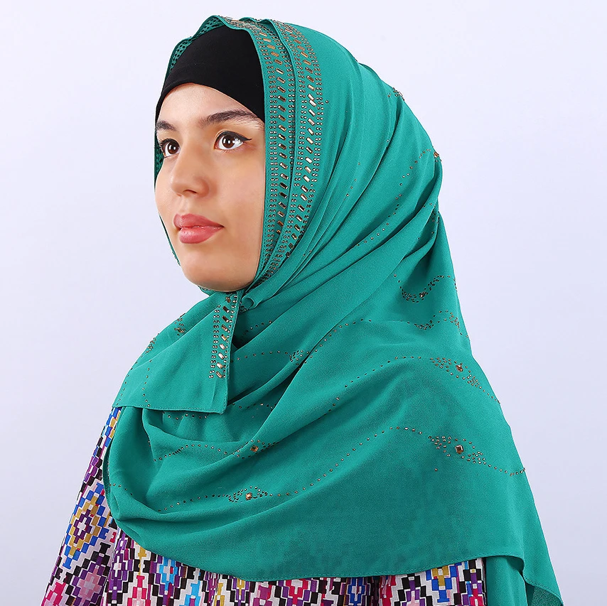 New Exquisite Woman hijab Rhinestone Chiffon Popular Shawls Scarf Headband Muslim Turban Thin Breathable 14 Colors Free Shipping
New Exquisite Woman hijab Rhinestone Chiffon Popular Shawls Scarf Headband Muslim Turban Thin Breathable 14 Colors Free Shipping