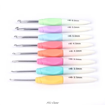 8Pcs/Set Soft Plastic Handle Aluminum Crochet Hooks Knitting Needles Kit Multicolor
8Pcs/Set Soft Plastic Handle Aluminum Crochet Hooks Knitting Needles Kit Multicolor