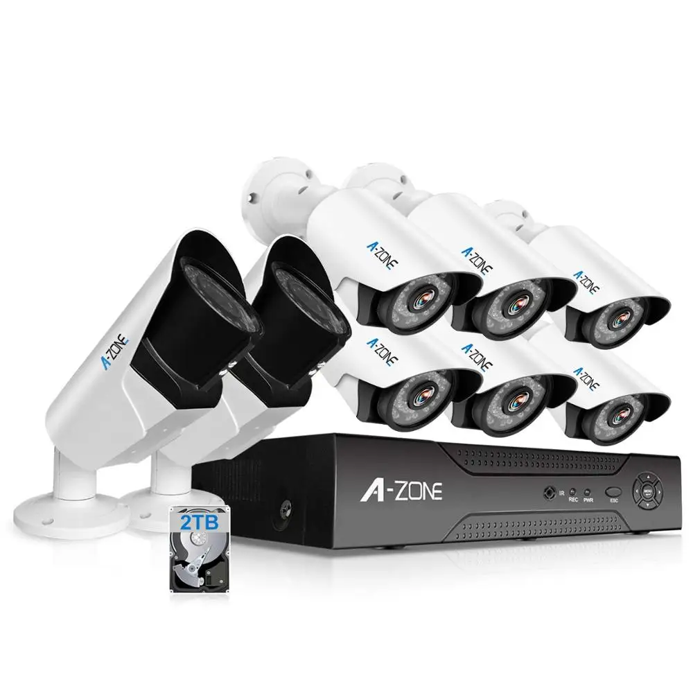 A-ZONE 8CH 960P DVR AHD Security Camera System Kit 6Pcs 1.3MP Night Vision Surveillance Camera&2Pcs 1.3MP HD Camera With 2TB HDD
A-ZONE 8CH 960P DVR AHD Security Camera System Kit 6Pcs 1.3MP Night Vision Surveillance Camera&2Pcs 1.3MP HD Camera With 2TB HDD
