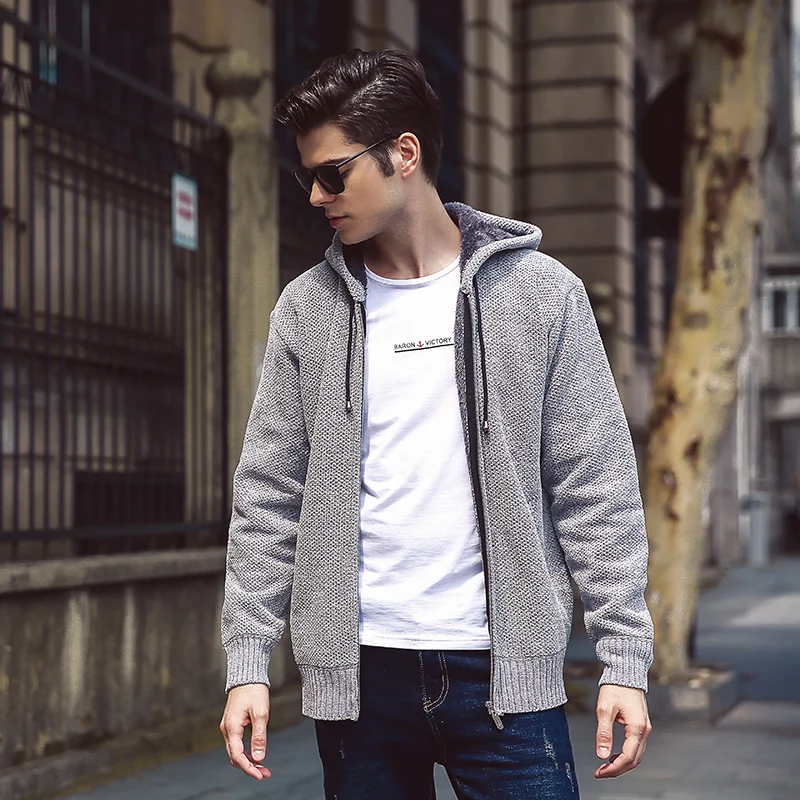 b Plus Size 3XL men's new winter plus velvet coat solid color casual warm hooded zip thick sweater thick sweaters mens Wholesal
b Plus Size 3XL men's new winter plus velvet coat solid color casual warm hooded zip thick sweater thick sweaters mens Wholesal