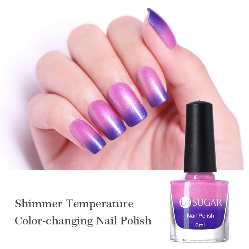 UR SUGAR Shimmer Thermal Nail Polish Temperature Color Changing Glitter Nail Art Lacquer for Salon Home DIY Manicure Lacquer
UR SUGAR Shimmer Thermal Nail Polish Temperature Color Changing Glitter Nail Art Lacquer for Salon Home DIY Manicure Lacquer