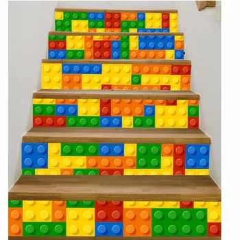 3d Colorful Build Block Tile Wall Stairs Stickers Pvc Removable Waterproof Wallpaper Ceramic Mural Poster For Home Stair Decor
3d Colorful Build Block Tile Wall Stairs Stickers Pvc Removable Waterproof Wallpaper Ceramic Mural Poster For Home Stair Decor