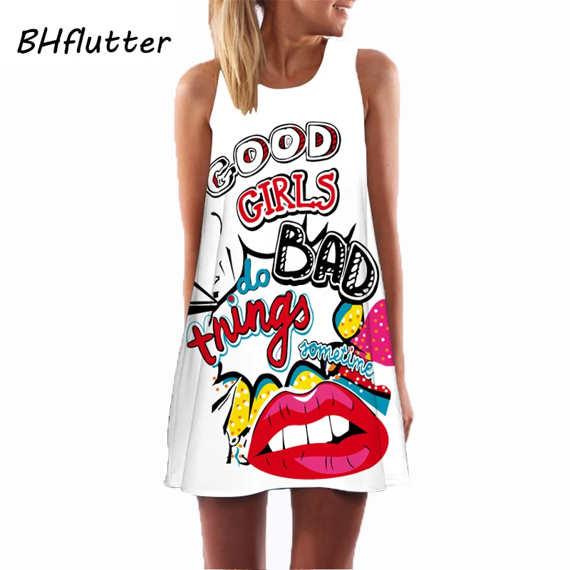 BHflutter Summer Dress Women New 2018 Fashion Red Lips Print Cute Party Dress Sleeveless O neck Casual Chiffon Dresses Vestidos
BHflutter Summer Dress Women New 2018 Fashion Red Lips Print Cute Party Dress Sleeveless O neck Casual Chiffon Dresses Vestidos