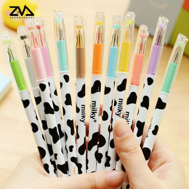 6pcs/lot Milky12 color diamonds gel pen color Korean cartoon creative stationery 0.38mm student office water signature pen
6pcs/lot Milky12 color diamonds gel pen color Korean cartoon creative stationery 0.38mm student office water signature pen