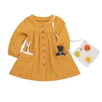 New Fashio Toddler Kids Baby Girls Long Sleeve Solid Ruffled Pocket Casual Princess Dress Wholesale Free Ship Z4
New Fashio Toddler Kids Baby Girls Long Sleeve Solid Ruffled Pocket Casual Princess Dress Wholesale Free Ship Z4