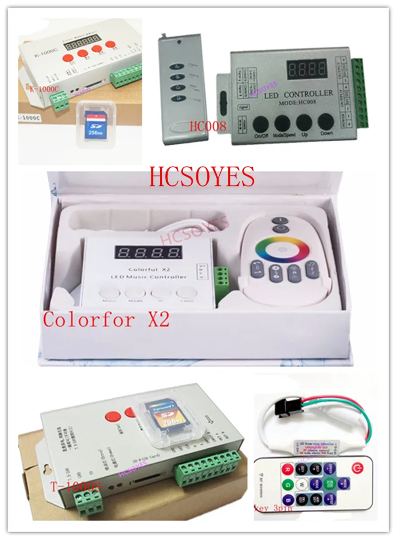 HC008/T1000S/SP105E/SP106E/SP107E/SP108E/SP110E Colorfor X2 wireless RGB led pixel controller 2048 pixel 133 for WS2812B WS2811
HC008/T1000S/SP105E/SP106E/SP107E/SP108E/SP110E Colorfor X2 wireless RGB led pixel controller 2048 pixel 133 for WS2812B WS2811