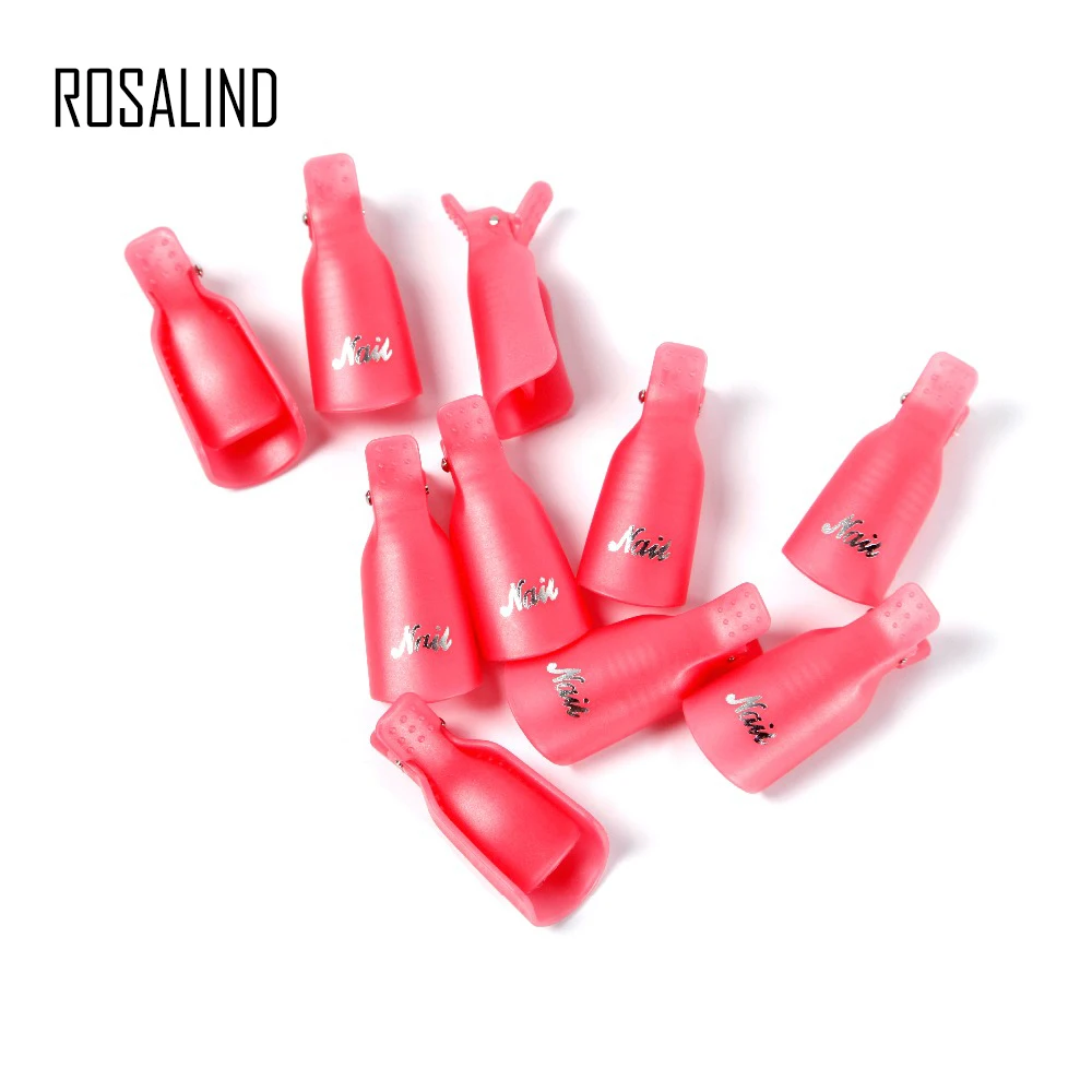Пластиковые зажимы для ногтей ROSALIND 10 шт./компл. удаления лака УФ гель дизайна