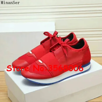 2019 Luxury Brand Popular Runner Mesh Shoes Lace-up Patchwork Mixed Colors Low top Fashion Couple Men Women Casual Walking Shoes
2019 Luxury Brand Popular Runner Mesh Shoes Lace-up Patchwork Mixed Colors Low top Fashion Couple Men Women Casual Walking Shoes