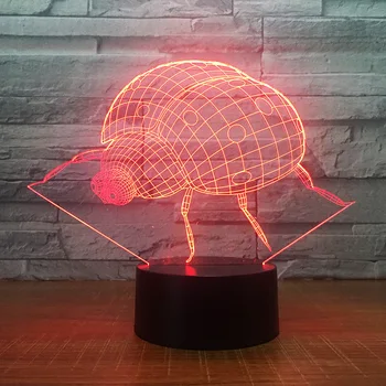 LED seven-star ladybug plug-in creative table lamp gift lamp acrylic 7-color 3d night light 1691
LED seven-star ladybug plug-in creative table lamp gift lamp acrylic 7-color 3d night light 1691