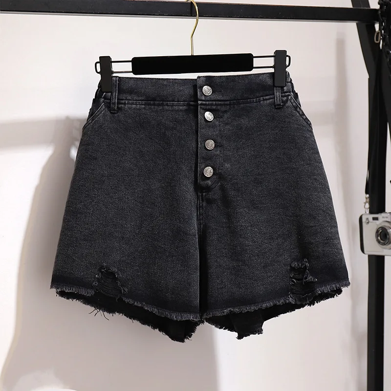 5XL 6XL Large sizes Women Denim Shorts Summer Casual Plus size Hole Shorts Wide Leg Female Elastic Waist Big Size Denim Shorts
5XL 6XL Large sizes Women Denim Shorts Summer Casual Plus size Hole Shorts Wide Leg Female Elastic Waist Big Size Denim Shorts