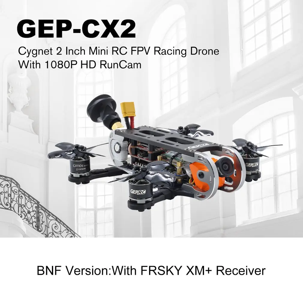 Geprc GEP-CX2 Cygnet Mini Aircraft 2 Inch Stable Split 1080P HD RunCam GEP-GR1106 6000kv Motor RC FPV Racing Drone BNF
Geprc GEP-CX2 Cygnet Mini Aircraft 2 Inch Stable Split 1080P HD RunCam GEP-GR1106 6000kv Motor RC FPV Racing Drone BNF