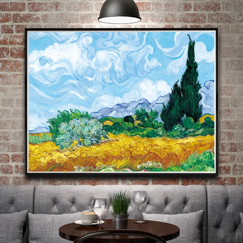 Wheat Field With Cypresses Vincent Van Gogh Art Silk Poster Decor Painting 12x16 18x24 24X32 30x40 Inch Unframed Free Shipping
Wheat Field With Cypresses Vincent Van Gogh Art Silk Poster Decor Painting 12x16 18x24 24X32 30x40 Inch Unframed Free Shipping