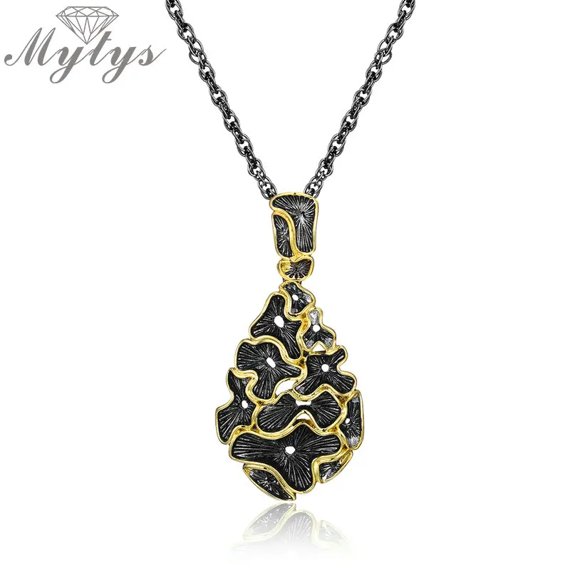 Mytys Yellow Gold Lace Flower Pendant Necklace Vintage Black Gun Fashion Women Antique Trendy Statement Jewelry CN521
Mytys Yellow Gold Lace Flower Pendant Necklace Vintage Black Gun Fashion Women Antique Trendy Statement Jewelry CN521