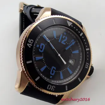 New 43mm Bliger Black dial Rose Golden Case Top Brand Luxury Date Window miyota Automatic Movement Men's Mechanical Wristwatch
New 43mm Bliger Black dial Rose Golden Case Top Brand Luxury Date Window miyota Automatic Movement Men's Mechanical Wristwatch