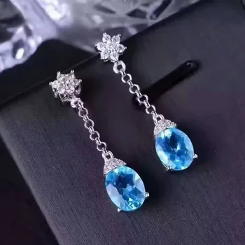 Fidelity natural 6*8mm sky blue topaz s925 silver round drop earrings fashion fine jewelry for women party Natural blue gemstone
Fidelity natural 6*8mm sky blue topaz s925 silver round drop earrings fashion fine jewelry for women party Natural blue gemstone