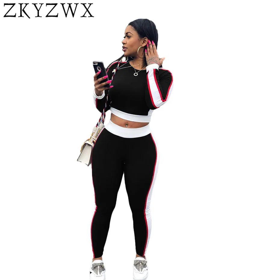 ZKYZWX Sexy Plus Size Two Piece Set Women Sweatsuit 2018 Summer Side Striped Sweat Suits Crop Tops+Long Pants Casual Tracksuit
ZKYZWX Sexy Plus Size Two Piece Set Women Sweatsuit 2018 Summer Side Striped Sweat Suits Crop Tops+Long Pants Casual Tracksuit