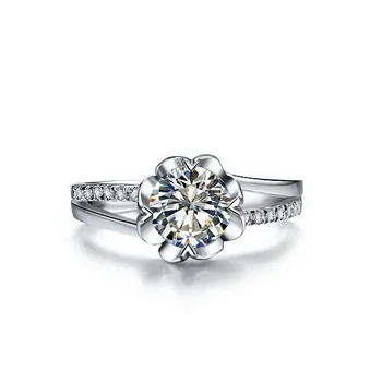 14K Flower Jewelry Ring 0.5CT Female Engagement Women Ring Solitaire with Accents White Gold Special Prongs Setting
14K Flower Jewelry Ring 0.5CT Female Engagement Women Ring Solitaire with Accents White Gold Special Prongs Setting