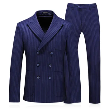 PAULKONTE Men Suits Fashion Wedding Party Dress High Quality Gentleman Double Breasted Striped Three Piece Classic Men's Suit
PAULKONTE Men Suits Fashion Wedding Party Dress High Quality Gentleman Double Breasted Striped Three Piece Classic Men's Suit