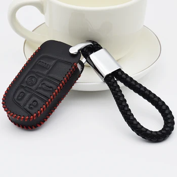 Leather Car Key Cover with Hand Woven Braid Car Key Holder For Jeep Grand Cherokee Chrysler 200 300C Renegade Wrangler Compass
Leather Car Key Cover with Hand Woven Braid Car Key Holder For Jeep Grand Cherokee Chrysler 200 300C Renegade Wrangler Compass
