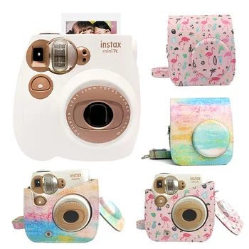 

New Fujifilm Instax Mini 7C Camera Instant Photo Printing Film Snapshot Shooting Camera with Shoulder Strap Bag Protective Case