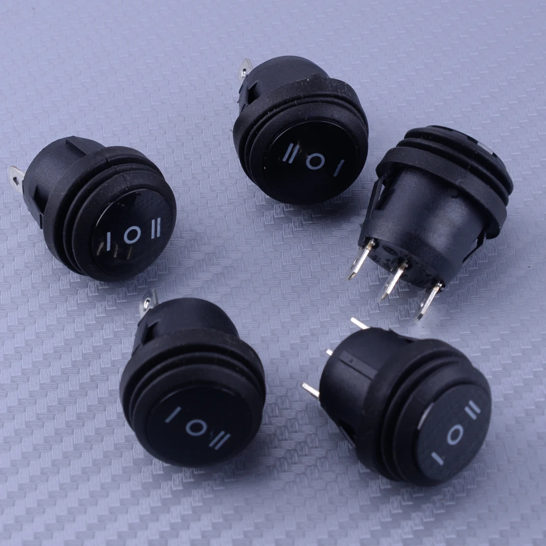 CITALL 5PCS 3 Pin Waterproof Car 3 Position Round Shape On-Off-On Snap-in Round Rocker Switch SPDT for Boat Power Control 
CITALL 5PCS 3 Pin Waterproof Car 3 Position Round Shape On-Off-On Snap-in Round Rocker Switch SPDT for Boat Power Control