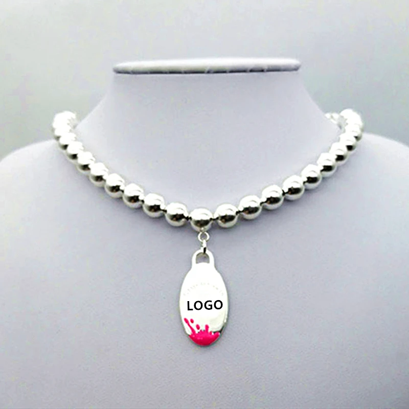SHINETUNGTIFF original 100% S925 sterling silver oval pink drop bead necklace pendant with logo1:1 high quality fashion jewelry
SHINETUNGTIFF original 100% S925 sterling silver oval pink drop bead necklace pendant with logo1:1 high quality fashion jewelry