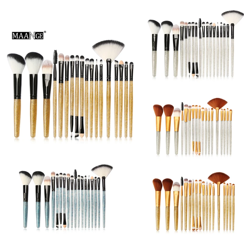 MAANGE 18 Pcs Pro Makeup Brushes Set Eyeshadow Concealer Foudation Brush Nylon Fiber Shimmer Powder Handle Cosmetics Tool
MAANGE 18 Pcs Pro Makeup Brushes Set Eyeshadow Concealer Foudation Brush Nylon Fiber Shimmer Powder Handle Cosmetics Tool