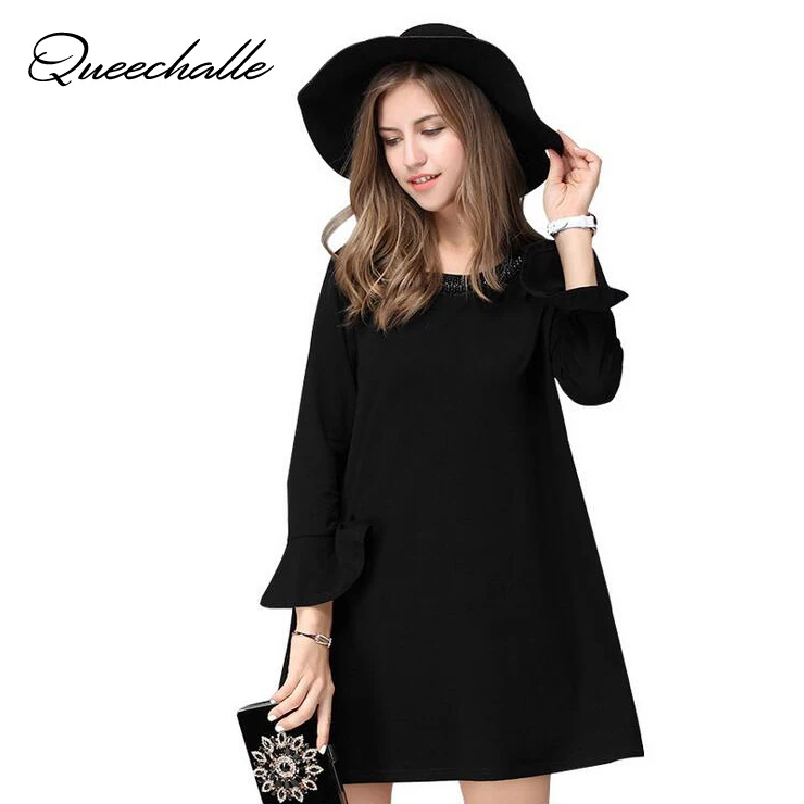 Queechalle Black Elegant A-line Dress 2021 Spring Autumn Beading O-neck Long Sleeve Women Dress L XL XXL Female Vestidos
Queechalle Black Elegant A-line Dress 2021 Spring Autumn Beading O-neck Long Sleeve Women Dress L XL XXL Female Vestidos