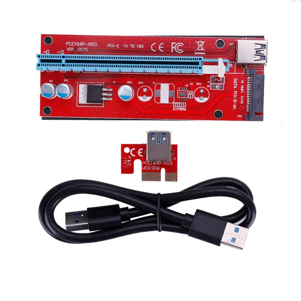 High Quality VER007S PCI-E 1X to 16X Riser Card PCIE Extender For BTC LTC ETH Mining With USB 3.0 Cable 4 Pin Riser Card #272140
High Quality VER007S PCI-E 1X to 16X Riser Card PCIE Extender For BTC LTC ETH Mining With USB 3.0 Cable 4 Pin Riser Card #272140