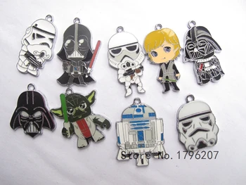 10 Pcs Star Wars Cartoon Charm Necklace/Bracelet/Earrings Pendants DIY Jewelry Making Accessories T-157
10 Pcs Star Wars Cartoon Charm Necklace/Bracelet/Earrings Pendants DIY Jewelry Making Accessories T-157