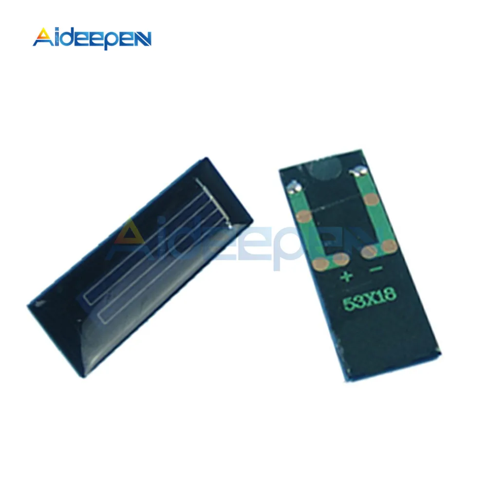 Mini Solar Panel DIY Solar Cells Accessories Photovoltaic Module PV Module 0.5V 100mA 53*18*2.5mm
Mini Solar Panel DIY Solar Cells Accessories Photovoltaic Module PV Module 0.5V 100mA 53*18*2.5mm