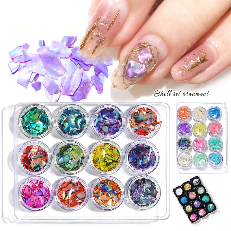 6 paragraph Nail Decorations Sequins natural shell piece abalone fragments nail drill thick section high gloss nail set
6 paragraph Nail Decorations Sequins natural shell piece abalone fragments nail drill thick section high gloss nail set