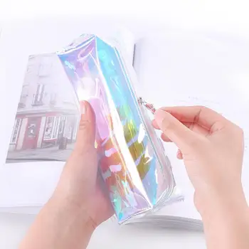 Cool Laser Transparent Color Pencil Case Literary Stationery Storage Bag Cosmetic Bag Fringe Pencil Case Office Supplies
Cool Laser Transparent Color Pencil Case Literary Stationery Storage Bag Cosmetic Bag Fringe Pencil Case Office Supplies