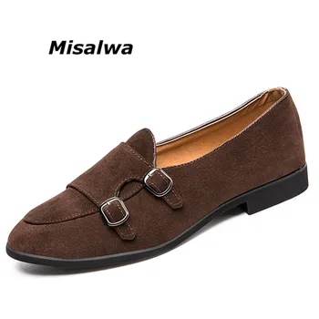 Misalwa Brown Suede Leather Men Loafers New Young Double-Monk Moccasins Gentleman Comfort Social Driving Shoes Adult Dress Flats
Misalwa Brown Suede Leather Men Loafers New Young Double-Monk Moccasins Gentleman Comfort Social Driving Shoes Adult Dress Flats